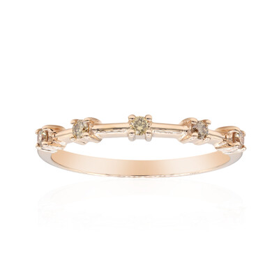9K SI1 Argyle Rose De France Diamond Gold Ring (Annette)