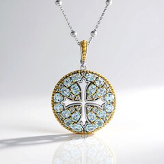 Collana in argento con Topazio Blu Cielo (Dallas Prince Designs)