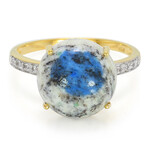 K2 Mountain Azurite Silver Ring