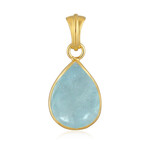 Pendentif en argent et Aigue-marine du Brésil (Bali Barong)