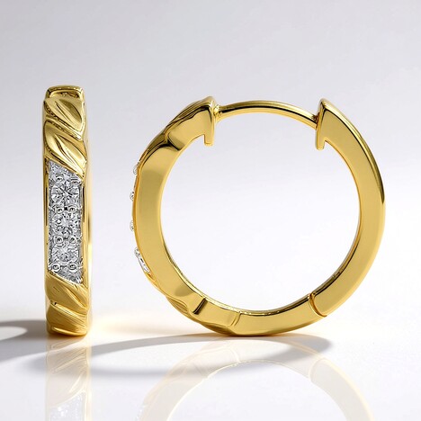 Boucles d'oreilles en or et Diamant SI1 (G) (Annette)
