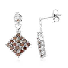 Boucles d'oreilles en argent et Diamant fantaisie
