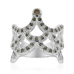 Anello in argento con Diamante Rose de France SI1 di Argyle (Annette classic)