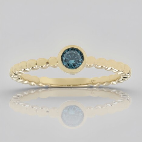 Anello in oro con Diamante Blu SI2 (de Melo Gold)