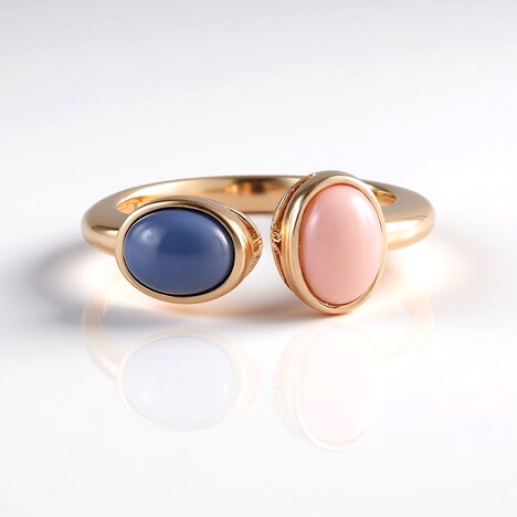 Anello in argento con Opale Rosa (KM by Juwelo)