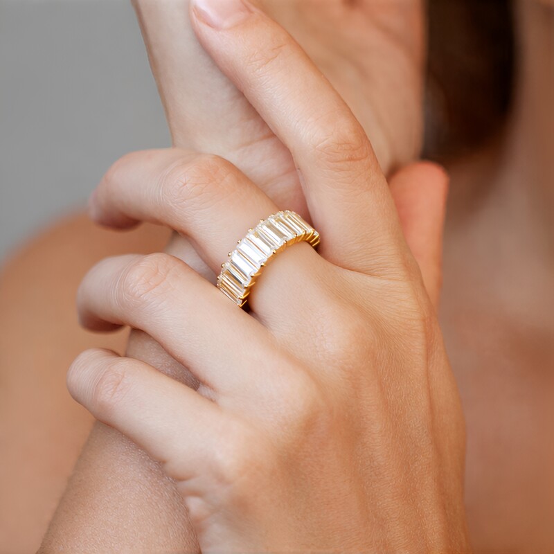 Weißer Topas-Silberring