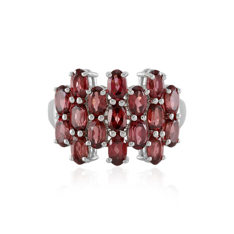 Zilveren ring met Mozambique granaten