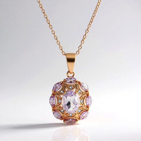 Collana in argento con Ametista Boliviana