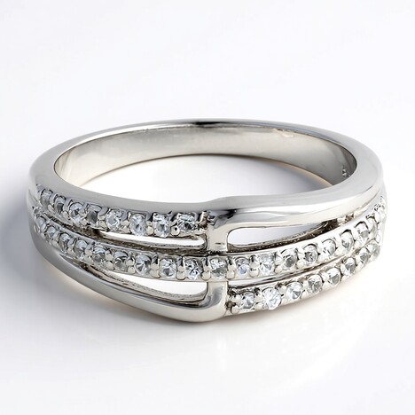 Bague en argent et Saphir blanc