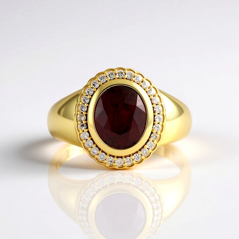 Anello in argento con Zircone Rosa (Adela Silber)