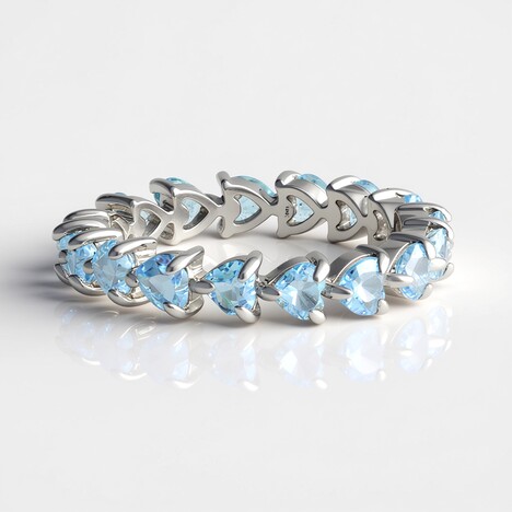 Anello in argento con Acquamarina Brasiliana