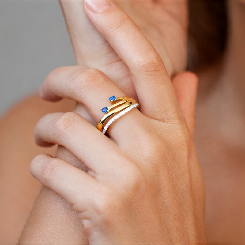 9K Hauynite Gold Ring