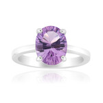Zilveren ring met een Boliviaanse amethist