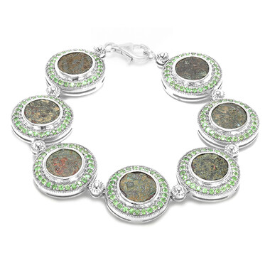 Antikes Witwen-Scherflein-Silberarmband