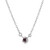 I2 Purple Diamond Silver Necklace