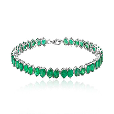 Sambia-Smaragd-Silberarmband