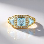 Anello in argento con Topazio Blu Cielo (Dallas Prince Designs)