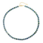 Hämatit-Silberhalskette