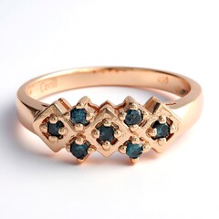 Anello da uomo placcato in oro con Diamante Fancy