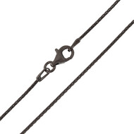Silber-Zopfkette - 5,1 g - 70 cm - rutheniert