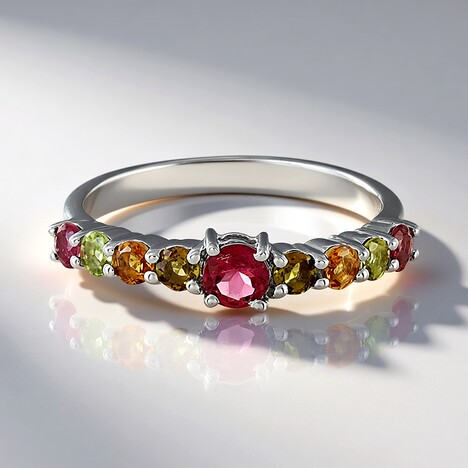 Anello in argento con Tormalina Rosa