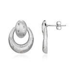 Zilveren oorbellen met witte topaasstenen (Adela Silber)