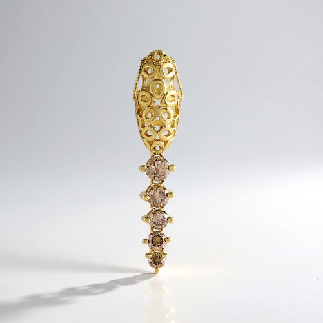 Ciondolo in oro con Diamante Champagne I2 (Ornaments by de Melo)