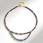 Collana in argento con Granato Mozambico (Riya)