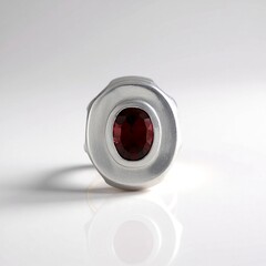 Ciondolo in argento con Granato Mozambico (MONOSONO COLLECTION)