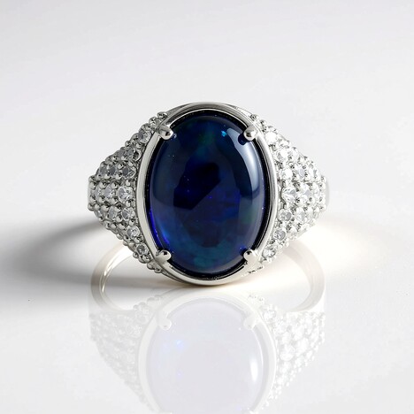 Anello in argento con Opale Mezezo (Adela Silber)