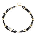 Collar en plata con Perla blanca Freshwater (Riya)