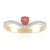 Gouden ring met een pezzottaiet