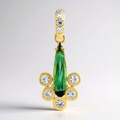 Ciondolo in argento con Indicolite (Adela Silber)