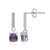 Amethyst Silver Earrings