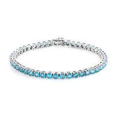 Paraiba Color Topaz Silver Bracelet