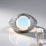 Anello in argento con Opale di Welo