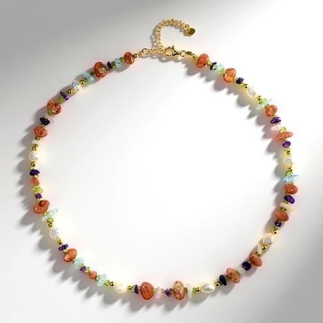 Collana in argento con Berillo Fancy