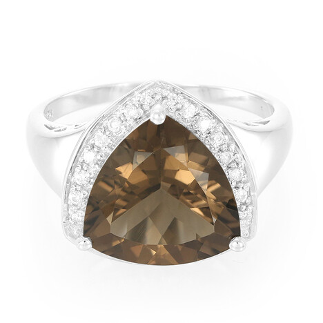 Rauchquarz-Silberring