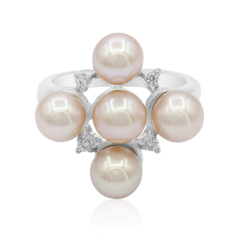 Anello in argento con Perla di Acqua Dolce (TPC)