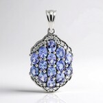 Pendentif en argent et Tanzanite