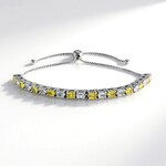 Bracciale in argento con Zaffiro Ceylon Giallo