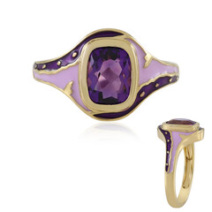 Anello in argento con Ametista (Adela Silber)