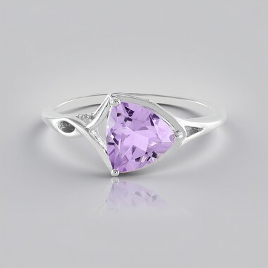 Lavendel-Amethyst-Silberring