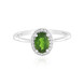 Anello in argento con Diopside Russo