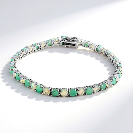 Bracciale in argento con Smeraldo Brasiliano