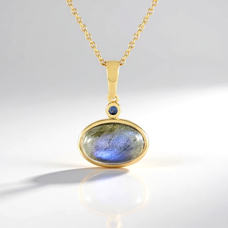 Collana in argento con Labradorite Blu Maniry (KM by Juwelo)
