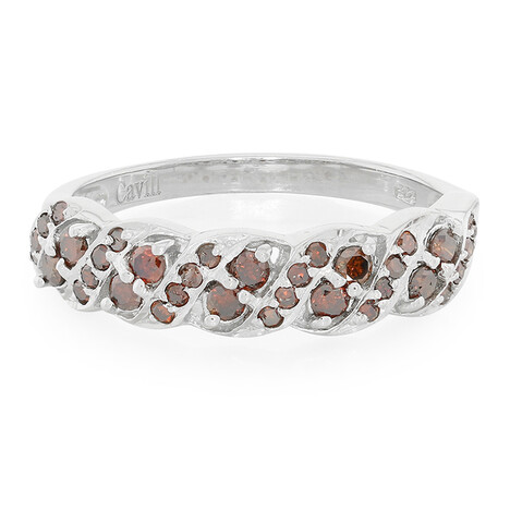 Fancy-Diamant-Silberring