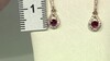 Pendientes en oro con Espinela roja noble