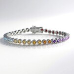 Bracciale in argento con Granato Mozambico