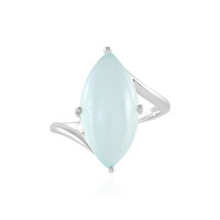 Anello in argento con Calcedonio Acqua